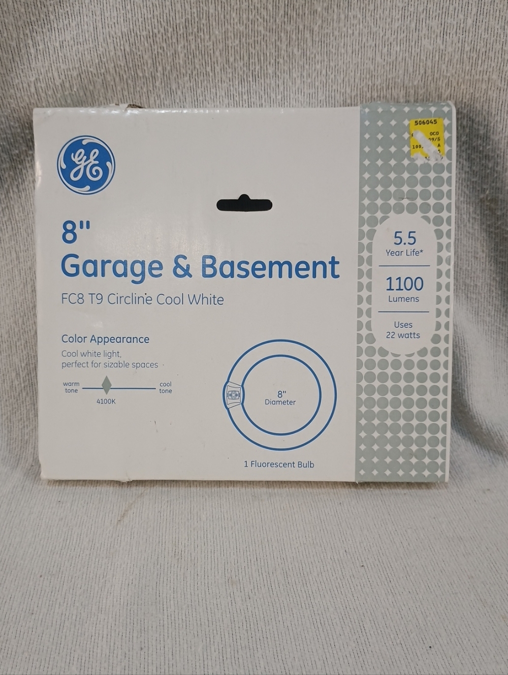 GE 8" Garage & Basement Circular Round Fluorescent Light - Cool White
